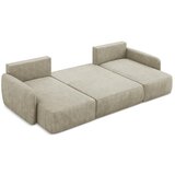 Makamii Bež sklopiva/s prostorom za odlaganje kutna garnitura od šenila (u obliku slova "U") Lilo – | shoptok.hr