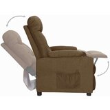  Fotelja na podizanje od tkanine smeđa - Smeđa 1 | shoptok.hr
