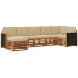 vidaXL Kotna sedežna garnitura z blazino 6 pcs Naravna, (5000283331) | Shoptok.si