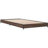 vidaXL Okvir za krevet smeđi hrast 75x190 cm konstruirano drvo i metal Cijene