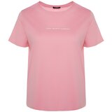 Trendyol Curve Plus Size T-Shirt - Pink - Relaxed fit Cijene