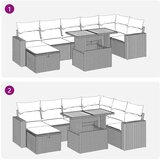 vidaXL 5-dijelni set vrtnih sofa s jastucima poliratan i bagrem bež | shoptok.hr