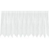  Čipkasta zavjesa sa zavjesama Bijelo 100 x 300 cm Poliester | shoptok.hr