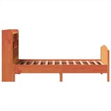  Knjižna postelja brez vzmetnice vošč. rjava 75x190 cm borovina, (21653678) | Shoptok.si