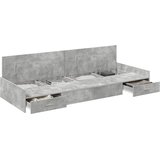  Krevetna konstrukcija s ladicama Betonski sivi 90 x 190 cm | shoptok.hr