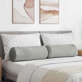 vidaXL Blazine 2 pcs Svetlo siva Ø 25 x 70 cm Mikrofiber tkanina | Shoptok.si