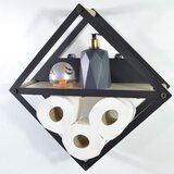 Hanah home držač toalet papira Wchold 002, crni / prirodno drvo | Eponuda.com