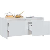  Klubska mizica visok sijaj bela 90x50x41,5 cm iverna plošča, (20715597) | Shoptok.si