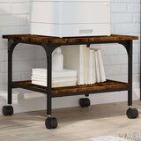  Stojalo za tiskalnik 2-nadstropno dimljen hrast 50x40x38 cm les, (22137034) | Shoptok.si
