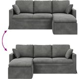 SOFA Tamno siva 198 x 134 x 80 cm Baršun | shoptok.hr