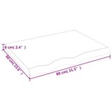 Stolna ploča 80x60x(2-6) cm od netretirane masivne hrastovine | shoptok.hr