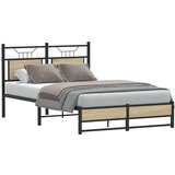Maison Chic Posteljni okvir - Dvoposteljna postelja - Zakonska postelja brez vzmetnice hrast 120x200 cm inženirski les-J11947, (21773398) | Shoptok.si
