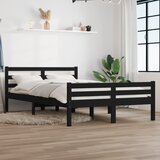 Furnova Posteljni okvir črn iz trdnega lesa 150x200 cm, (21942117) Cene