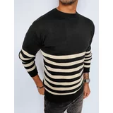 DStreet Men's Black Striped Sweater