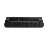 Micadoni Antracitno siva sedežna garnitura iz tkanine bouclé 282 cm Bellis – Home Cene