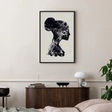  Slika - Abstract Profile (1 Part) Vertical 60x90 U crnom drvenom okviru | shoptok.hr