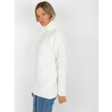 Fashion Hunters White plain turtleneck sweater in a loose cut RUE PARIS Cene