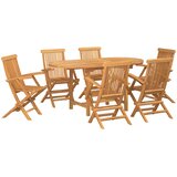  Vrtni set za objed 7 pcs Smeđa Čvrsto teak drvo | Eponuda.ba