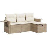  4-dijelni set vrtnih sofa s jastucima bež od poliratana | shoptok.hr