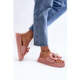 Boto Women's Slippers with Bow and Teddy Bear Pink Katterina | Shoptok.si