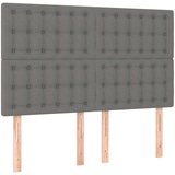  LED posteljno vzglavje temno sivo 144x5x118/128 cm blago, (20738680) | Shoptok.si