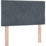  Postelja z vzmetnico Črna 100x200 cm Žamet Temno siva | Shoptok.si