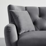 Bessagi Home velika Zofa Liliana, Temno Siva, Žamet | Shoptok.si