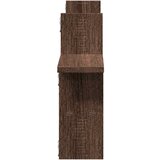  Zidne police 2 kom boja smeđeg hrasta 38x12x38 cm drvene | Eponuda.com