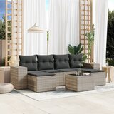 vidaXL 7-dijelni set vrtnih sofa svjetlosivi od poliratana Cijene