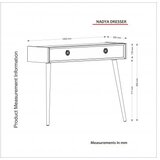 Hanah home nadya, white walnut