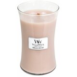 WoodWick Drvena svijeća s mirisom vanilije i morske soli s drvenim fitiljem 609,5 g | shoptok.hr