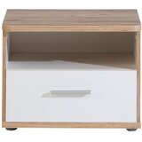 XORA nočna omarica, bela, barve hrasta | Shoptok.si