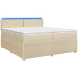  Boxspring krevet s madracem Krem 200 x 200 cm Tkanina | shoptok.hr