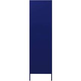 vidaXL Garderobna omara mornarsko modra 90x50x180 cm jeklo | Shoptok.si