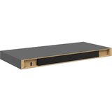  Plutajuće zidne police 2 kom sjajne sive 50 x 23 x 3,8 cm MDF | shoptok.hr