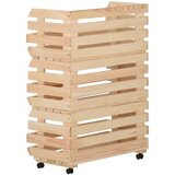 Kolica za povrće 57 x 30 x 80 cm od masivne borovine | Eponuda.com