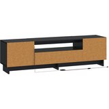  LED TV kabinet Crna Konstruirano drvo | shoptok.hr