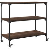  Kuhinjska kolica boja hrasta 102 x 50 x 95 cm konstruirano drvo Smeđa | Shoptok.si