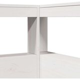  Knjižna postelja brez ležišča bela 90x200 cm trdna borovina | Shoptok.si