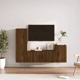  4-dijelni set TV ormarića boja smeđeg hrasta konstruirano drvo | shoptok.hr