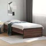 Okvir za krevet smeđi hrast 90x200 cm konstruirano drvo i metal | shoptok.hr