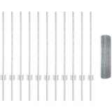 vidaXL Zavarena Ograda s 11 U Stupovima Srebrna 0.8x25 m Čelik | shoptok.hr