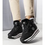 D/CEO Black patent leather insulated boots Campi | Shoptok.si