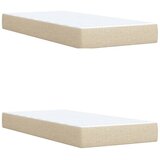  Krevet s oprugama i madracem krem 200 x 200 cm od tkanine | shoptok.hr