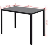  7-dijelni blagovaonski set sa stolom crno-bijeli | Eponuda.com