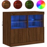  The Living Store Komoda z LED lučkami rjav hrast 81x37x67 cm - Komoda, (21442425) | Shoptok.si