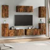 The Living Store Komplet TV omaric 7-delni dimljen hrast konstruiran les - Komplet TV Omaric, (21427957) | Shoptok.si