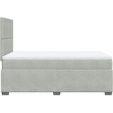  Krevet s oprugama i madracem svjetlosivi 120x190 cm baršunasti | shoptok.hr