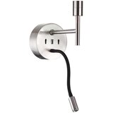 Ideal Lux led fleksibilna lampa sa monturom set up 1xE27/42W+LED/3W/230V usb hrom | Eponuda.com