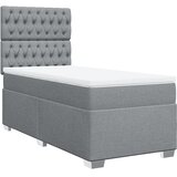  Okvir kreveta s oprugama i madrac svjetlosivi 90x200cm tkanina | shoptok.hr